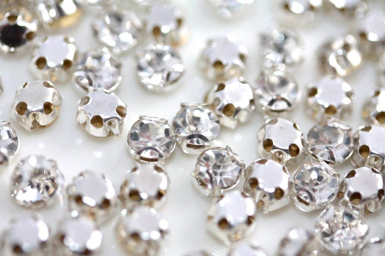 Стрази в цапах Crystal, оправа "дужка"